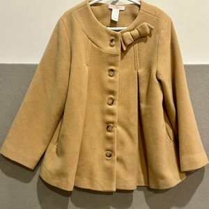 JANIE and JACK camel wool swing coat